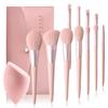 11 Pcs Pink Makeup Brushes Set Eyebrow Eyelash Powder Synthetic Foundation Brushes Makeup Cosmetics Beauty Make Up Brushes Kit With Bag