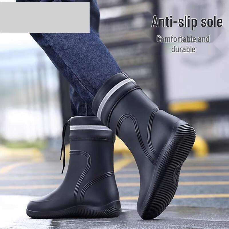Lang Tan Men's Waterproof Rain Boots