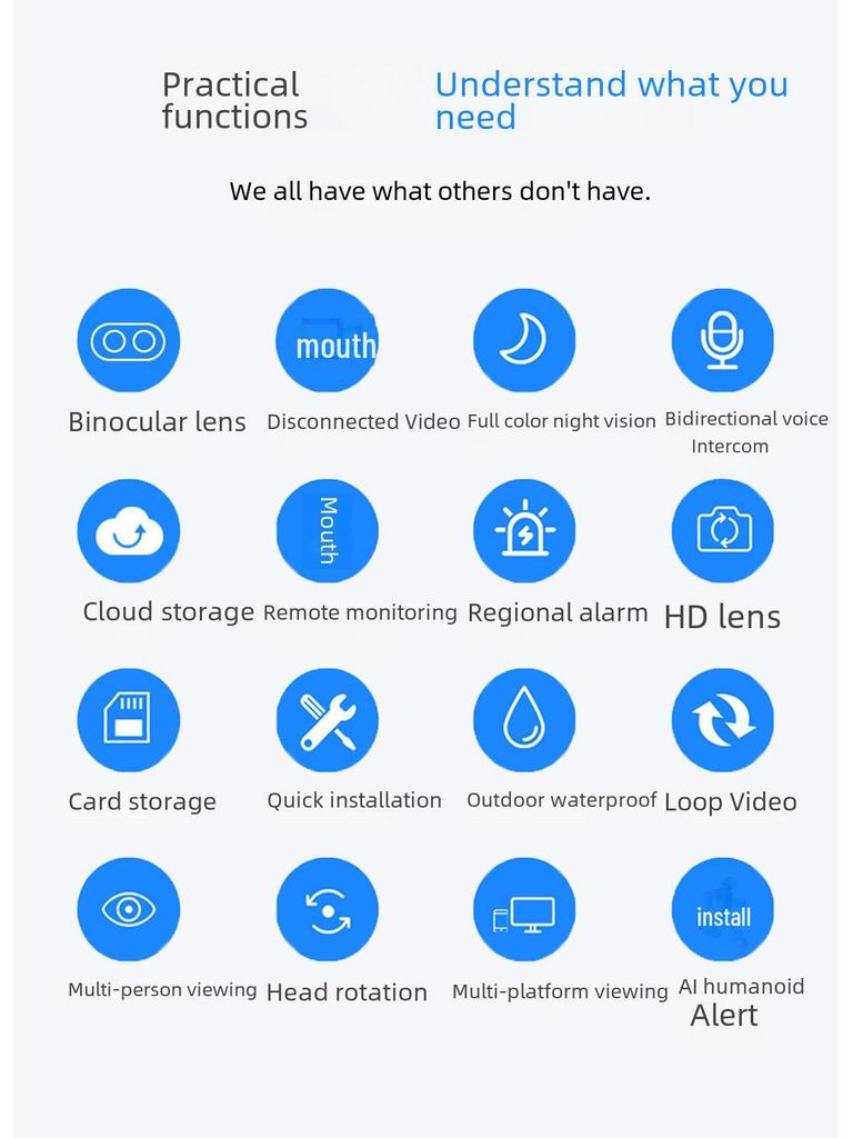 Беспроводная наружная бинокулярная камера видеонаблюдения 4K 8MP с 8-кратным зумом