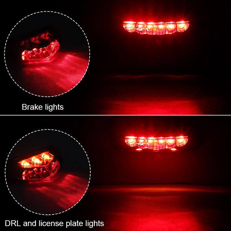 Mini Motorcycle LED Tail License Plate Light 12V Rear Brake Lamp For Pit Dirt Bike Derbi Rieju RR Suzuki DRZ Moto Stop Taillight