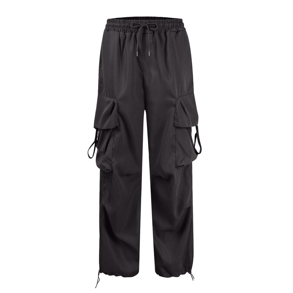 20/5000 Женские модные повседневные брюки-карго с широкими штанинами и высокой талией, многокарманные брюки