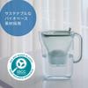 BRITA Water Filter, Jug-Style, Tested for PFOS/PFOA Removal, Filtered Water Capacity: 1.26L (Total Capacity: 2.4L), Style Eco Powder Green, Includes 3