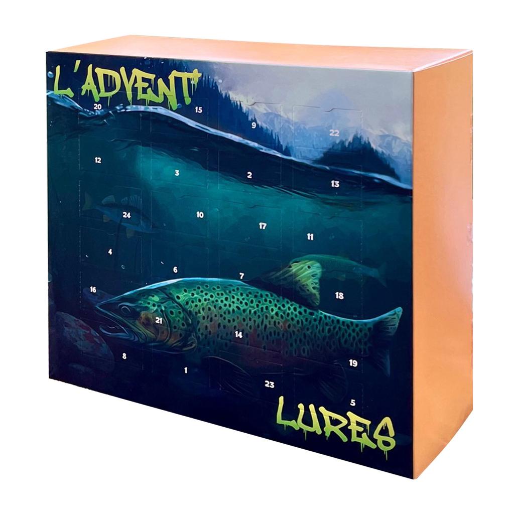 Рыбалка Рождественские принадлежности Адвент-календарь Обратный отсчет Рыболовная приманка 24 дня Набор рыболовных приманок Креативные рождественские подарки Снасти Слепая коробка