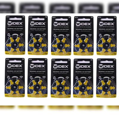 Батарея для слухового аппарата Widex, размер 10 (PR70) (10 х 6 = 60 батарей)