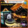 Solar Lights Outdoor Camping Light 10meter String Light Outdoor Tent Light RGB Atmosphere Light LED Flashlight with Hook