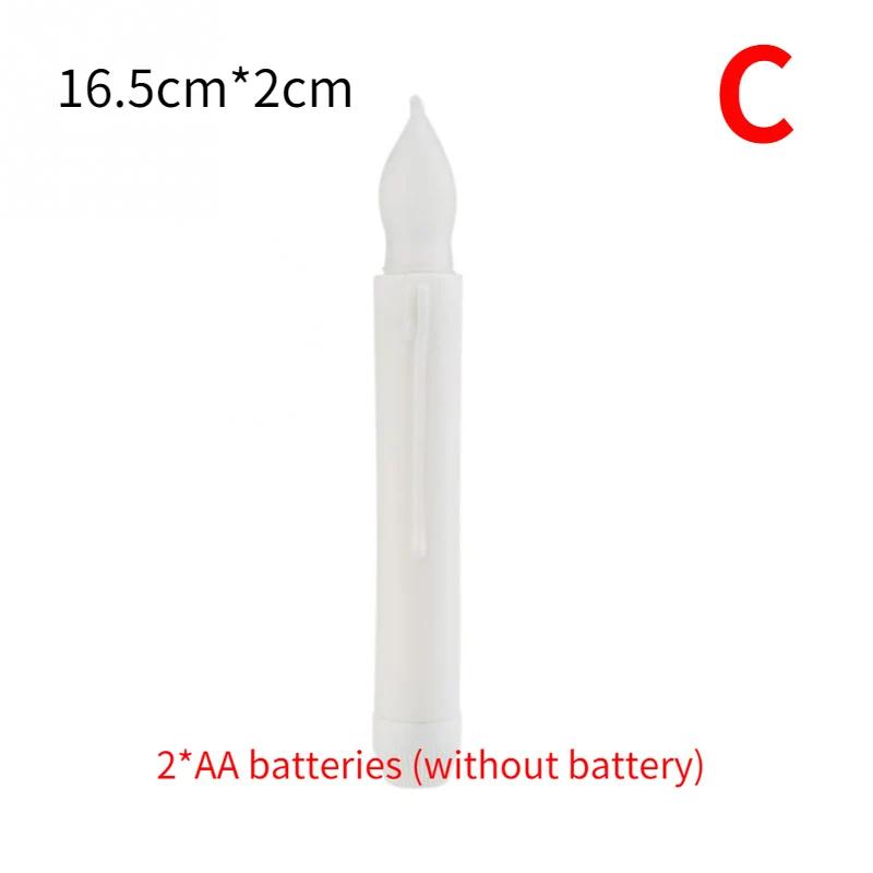 4/1 шт. длинная рождественская светодиодная свеча беспламенная остроконечная свеча на батарейках церковная мерцающая свеча украшение для дома