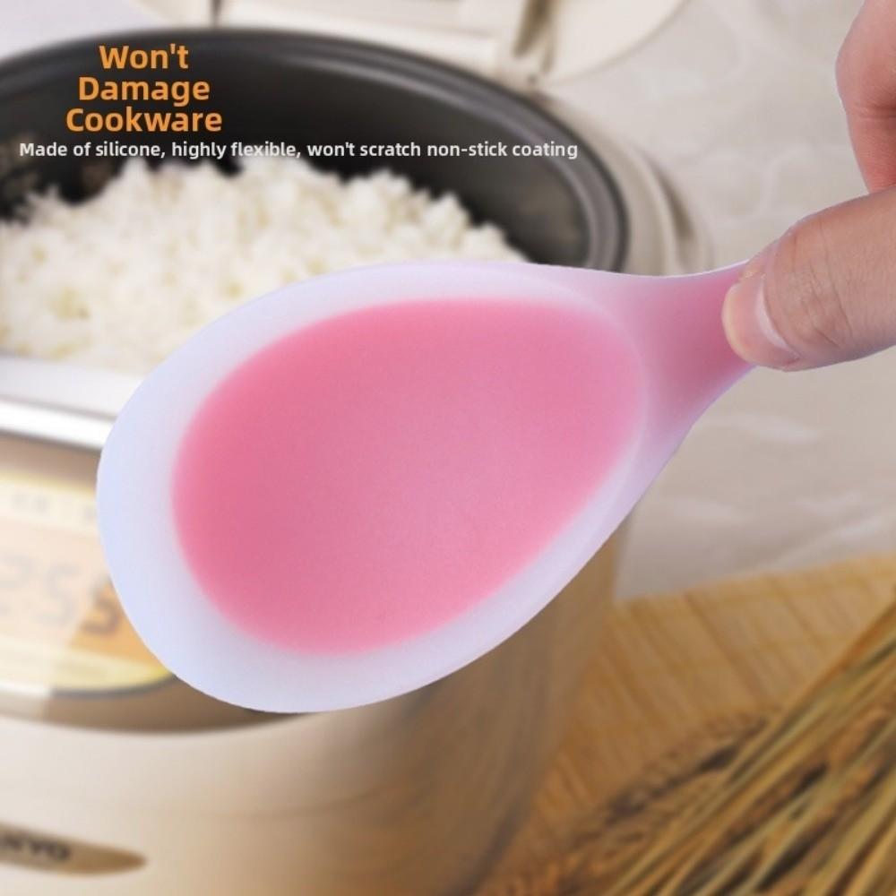 Heat Resistant Rice Paddle Non-Stick Mixing Spoon Safe for Non-Stick Kitchen Utensils Serving Rice