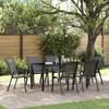 VidaXL Stackable Garden Chairs 6 Pcs Black Textilene Fabric 318783