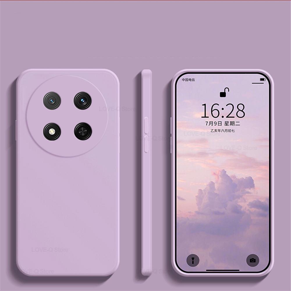 Для роскошного квадратного жидкого силиконового чехла для телефона Honor Magic7 Magic 7 Lite Pro 7Lite Magic7Lite 5g мягкая задняя крышка цвета конфет