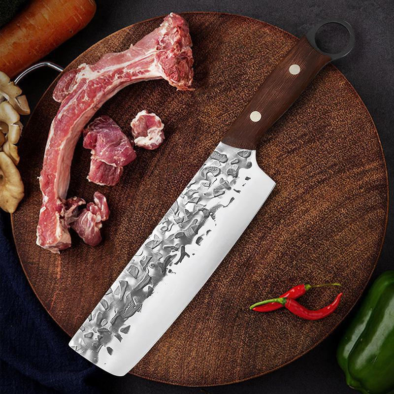 Кухонный нож из нержавеющей стали, кованый ручной работы, мясной нож, нож для нарезки фруктов, кухонный нож для мясника, нож для разделки рыбы