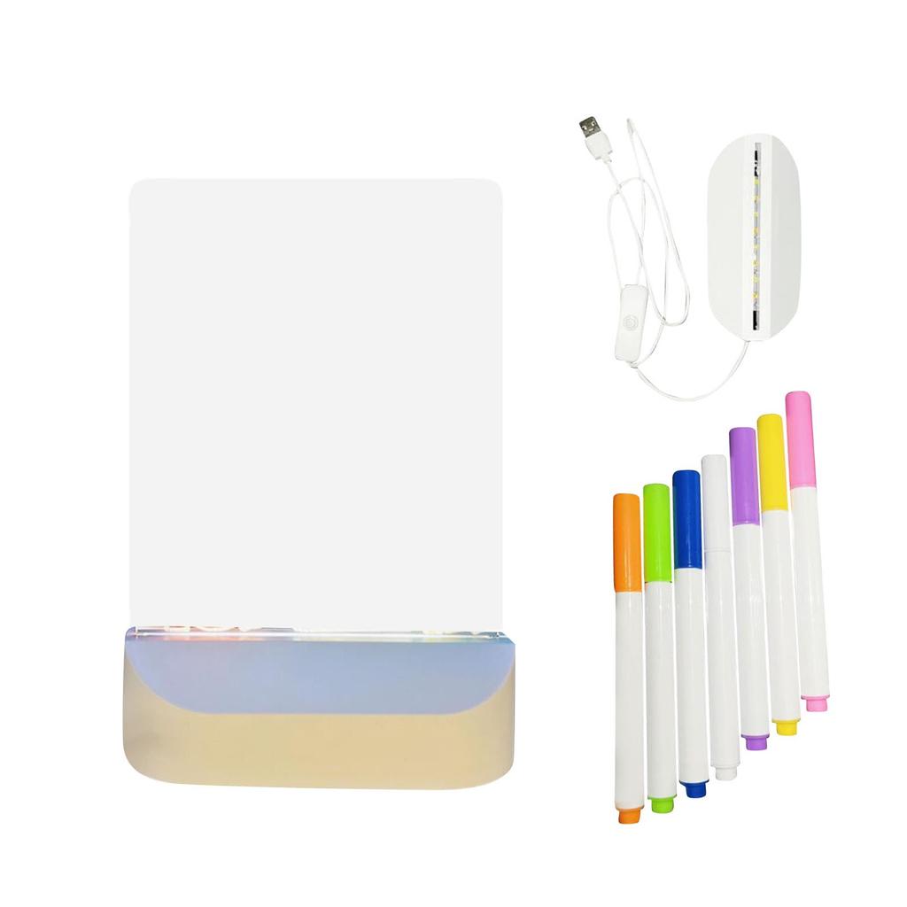 Children's Drawing Board Student Easy-to-wipe Acrylic Luminous Dust-free Handwriting Educational Toy Black Board Set 10ml