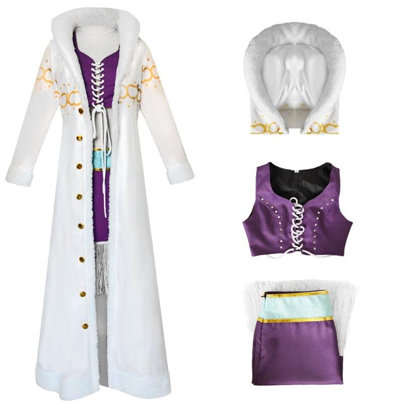 Косплей костюм Робин из One Piece куртка с меховым воротником косплей костюм Николь Робин Хэллоуин