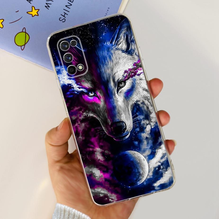 For Realme 7 Pro Case RMX2170 Cute Cat Flowers Painted Cover Clear Silicone Soft TPU Phone Case For Realme 7 Pro Realme7 5G Bags