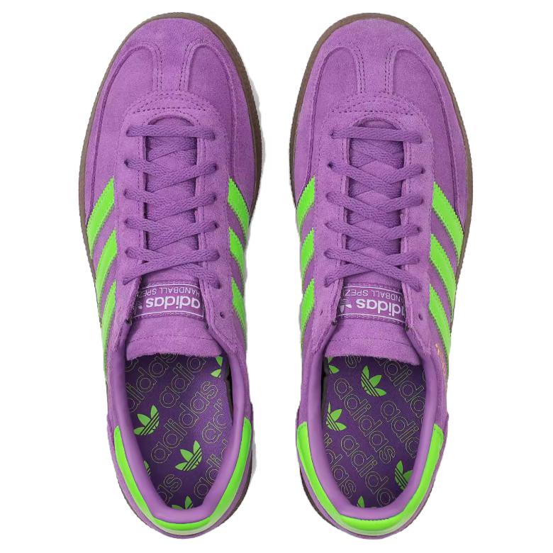 adidas Оригиналы HANDBALL SPEZIAL Устойчивые к истиранию Низкие Кеды для скейтборда Унисекс Фиолетовый Зеленый JS0251