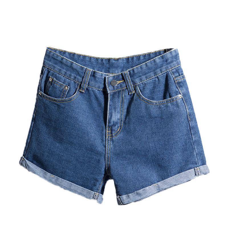 Wubi Women's High-Waisted Korean Style Denim Shorts for Summer