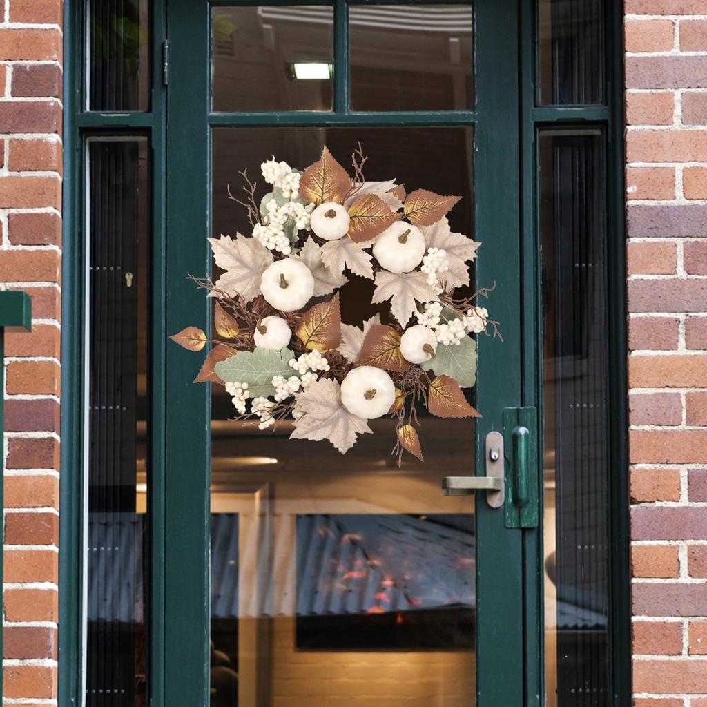 Осенний День благодарения кленовый лист ягодный венок украшение двери орнамент