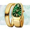 MISS FOX - Serpentine Quartz Watch Fashion Women's Personalized Snakehead Bracelet Stainless Steel Inlaid Diamond Watch Women