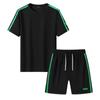 Short Sleeved Shorts Set Men's Waffle Loose Sportswear Fashionable Two-piece Set