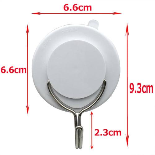 COP Hooks, Strong Suction Cups, 5kg Load Limit, Reusable, White, 4 Pieces, HB-2837-1