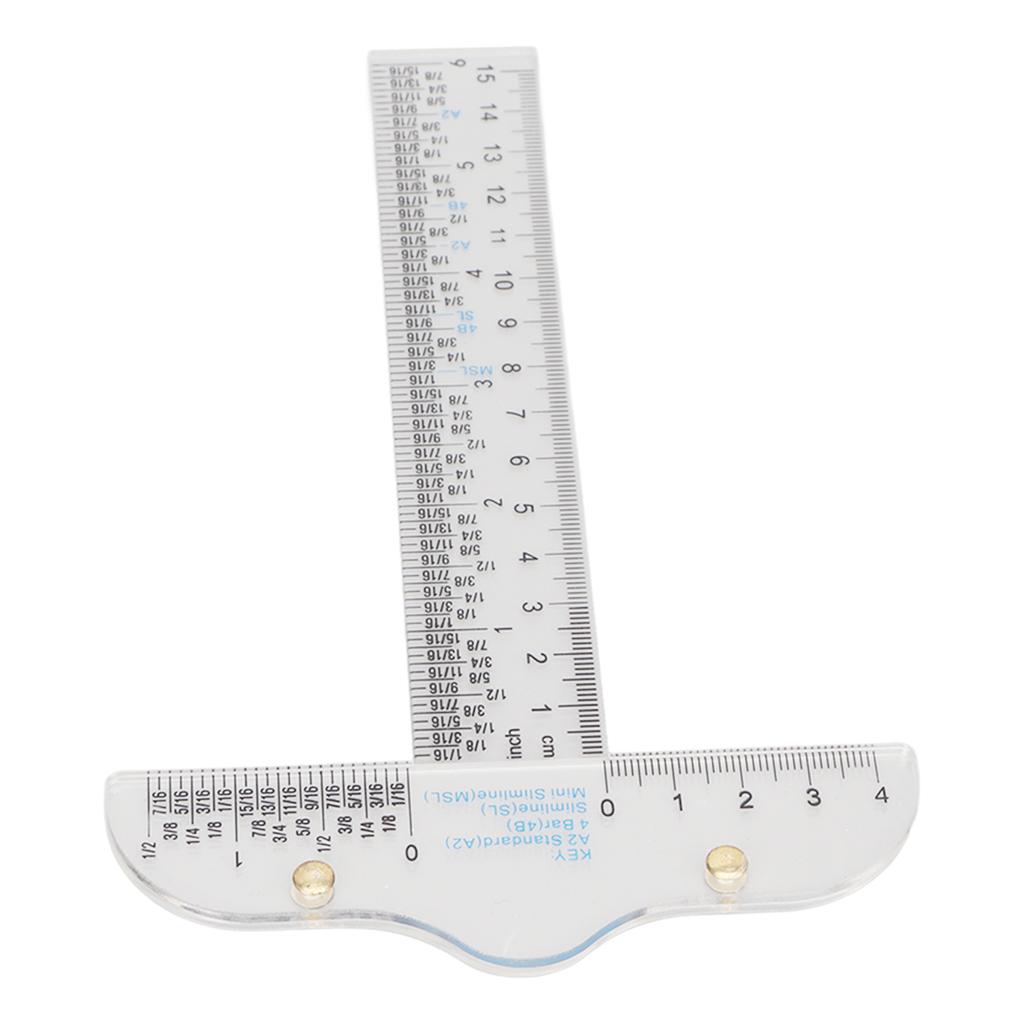 T-линейка дюймовая шкала CM прозрачная акриловая портативная многофункциональная линейка для черчения для художественного оформления