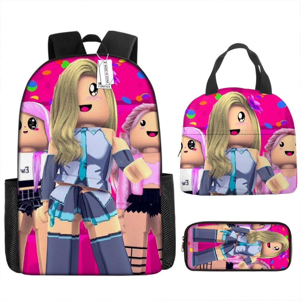 Roblox Virtual World Backpack Set for Kids - School Bag, Crossbody, Pencil Case - Gamer Gift