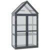 Cold Frame Mini Greenhouse 3 Tiers Hothouse Plant Bed with Fold-Open Roof Double Doors Made of Wood Polycarbonate Weatherproof Natural 70.5 x 42 x