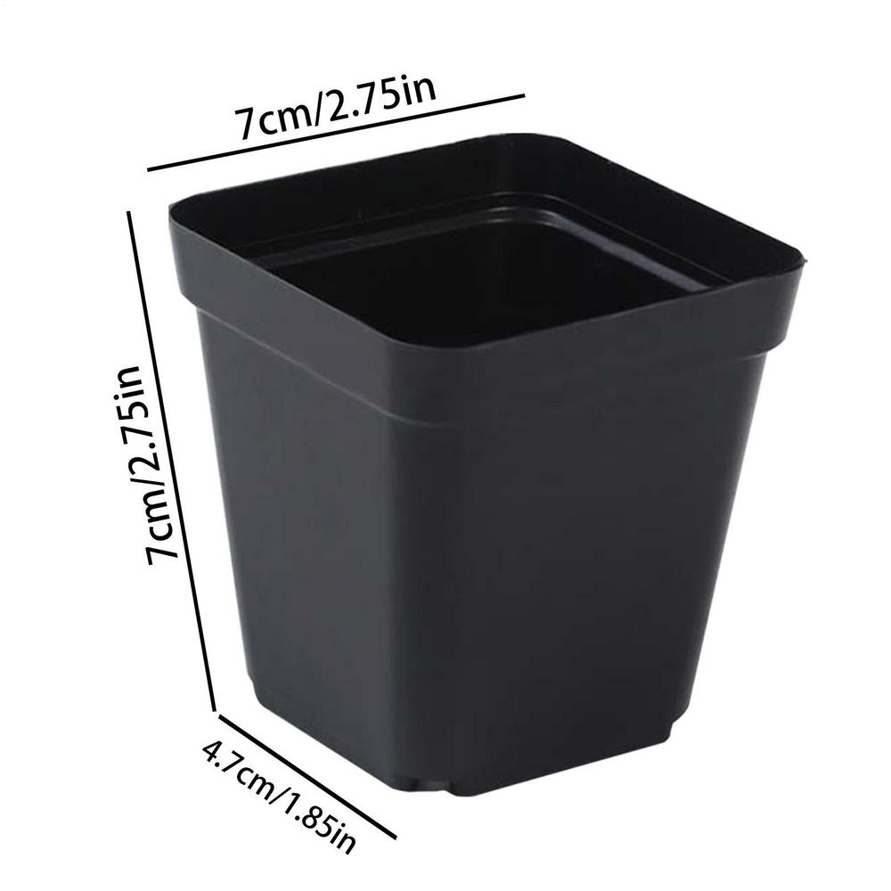 50pc Reusable Seedling Pots Gardening Square Plant Pots Nursery Pots with Drainage Holes Nursery Pot For Plants Vegetables
