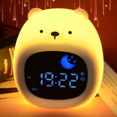 RAKSONIC Ночной Будильник для Кормления Непрямой Прикроватный Ночная Комната USB для Гостиной Подарок Свет, Свет, Часы, Освещение, Лампа, Свет, Свет, Милый, Перезаряжаемый,