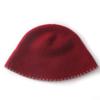 Customer handmade hook edge line cashmere hat women's autumn and winter knitted bucket hat basin hat tide painter style temperament