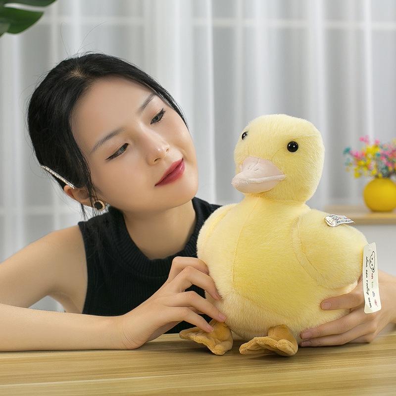 Cute Yellow Duck Plush Toy Adorable Stuffed Animal For Kids Birthday And Holiday Gift