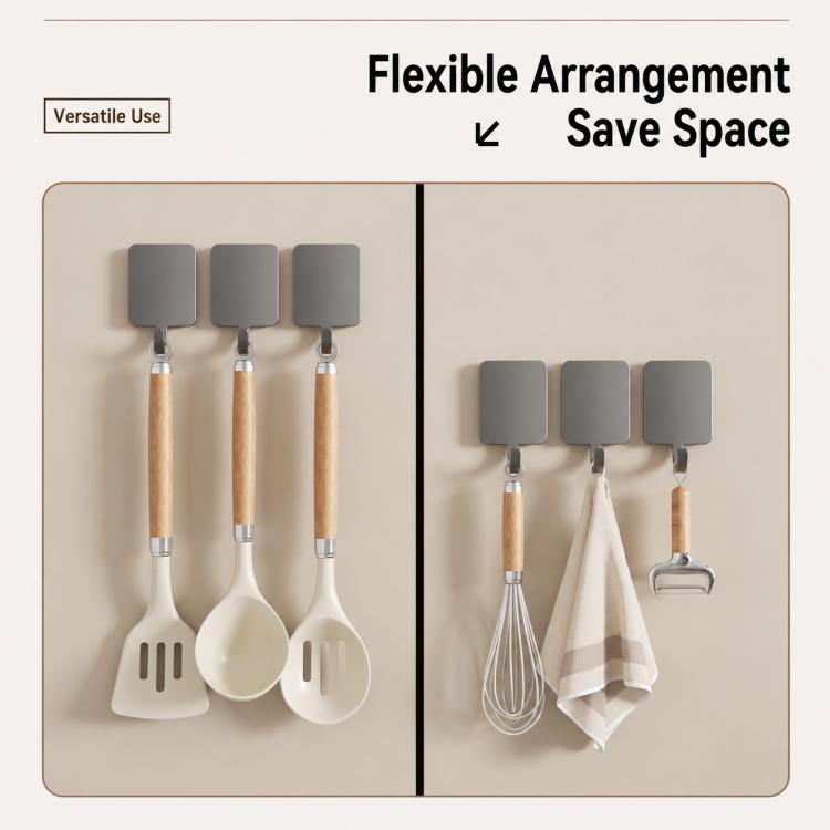 Wall Mounted No Drilling Magnetic Round Metal Hook