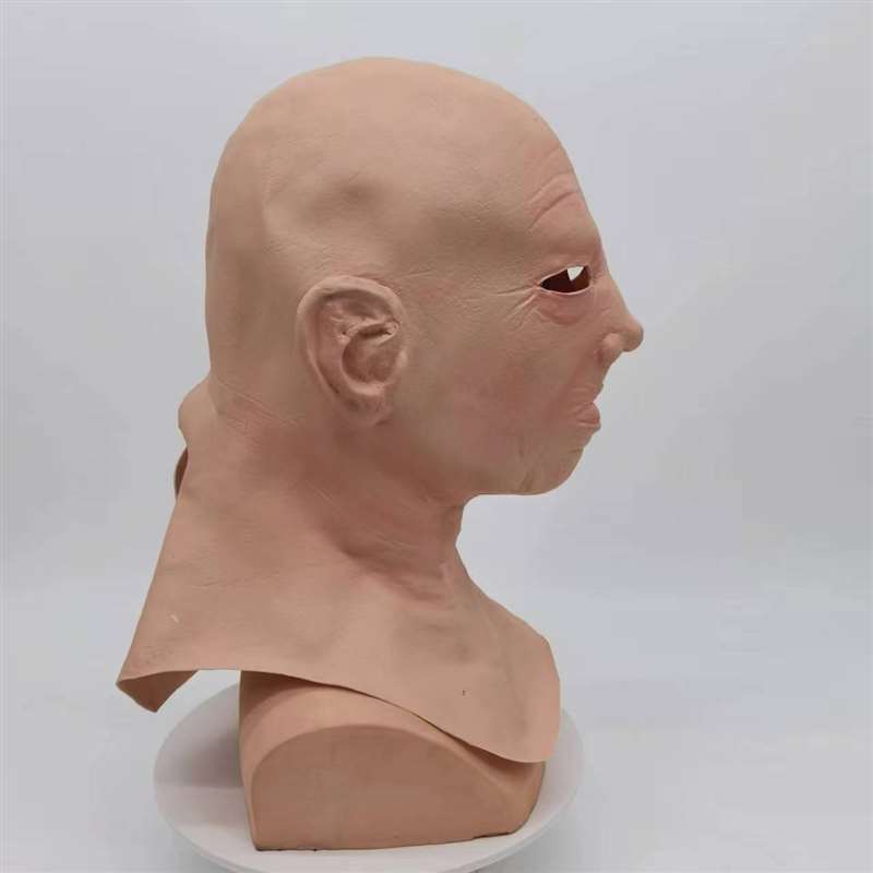 Hot-selling Halloween bald old man mask, a funny prop for April Fool's Day, featuring a scary old man's head