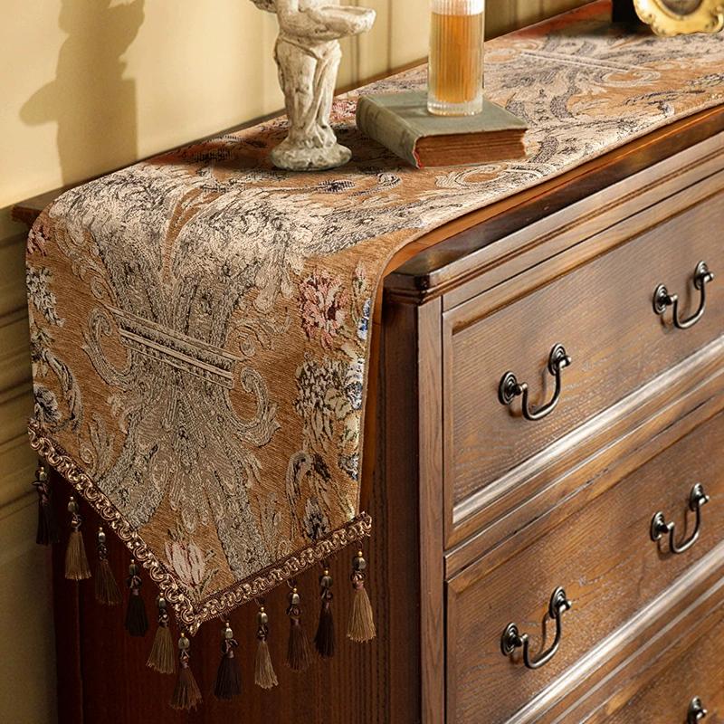 Новый винтажный роскошный настольный флаг, хит продаж, скатерть для гостиной в сельском стиле, европейский высококачественный пылезащитный журнальный столик, полотенце, чехол для ТВ-шкафа