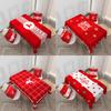 Red Christmas Waterproof And Oilproof Tablecloth Cartoon Holiday Printing Elk Series Tablecloth Wedding Decoration Table Mat