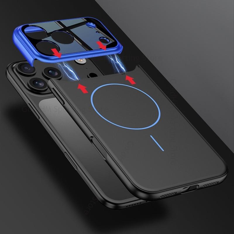 Для iPhone 17 Pro Max Magsafe Чехол для камеры с беспроводной зарядкой Для iPhone Apple 17 Pro Max Ультратонкий Magsafing Противоударный чехол Для iPhone 17 Pro Capa