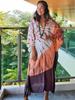 Boho Tie-dye Sexy Batwing Sleeve Maxi Dress Women Clothing Moroccan Kaftan Beach Wear Swim Suit Cover Up