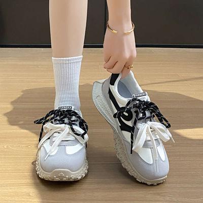 Ретро немецкие тренировочные туфли женские новые весна и лето 2025 тонкие дышащие балетки Forrest Gump обувь желтые повседневные спортивные туфли