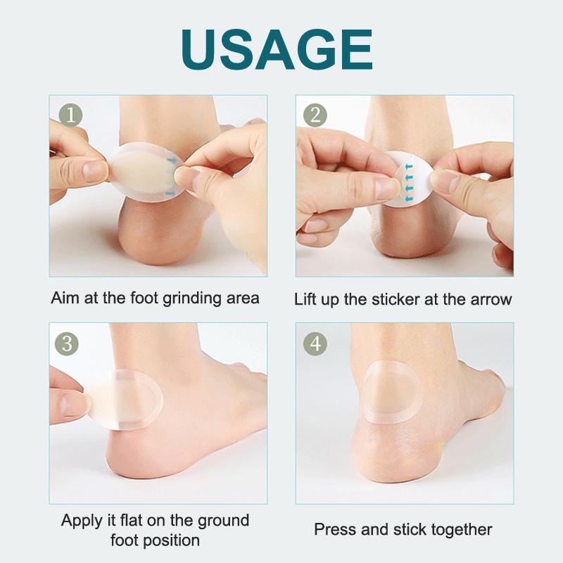 24 шт. Гидроколлоидные гелевые пластыри от волдырей, наклейки на пятки, противоизносные педикюрные патчи, инструменты для ухода за ногами, адгезивное облегчение от волдырей