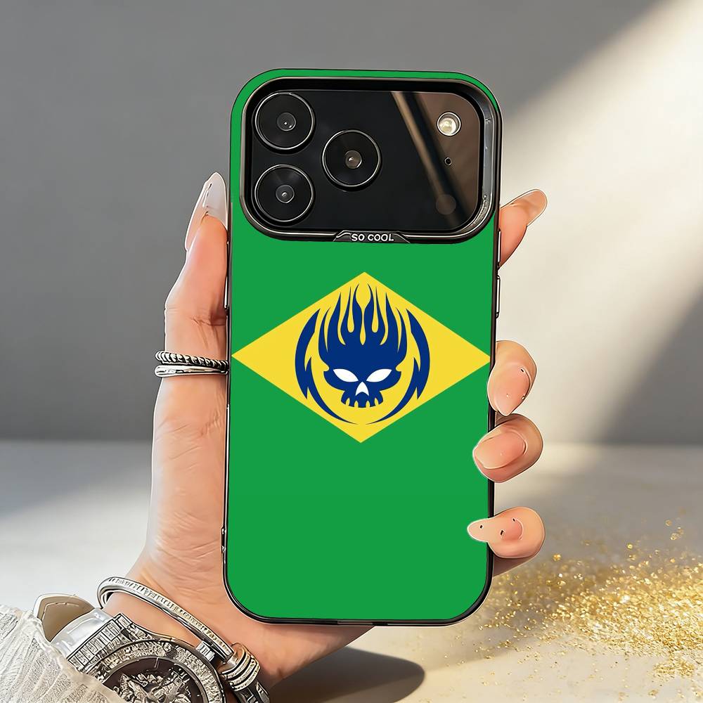 COOL T-The O-Offspring SUPERCHARGED Phone Case For iPhone17,16,15,14,13,12,11,Pro,MAX Gray Matte Silicone Black Cover