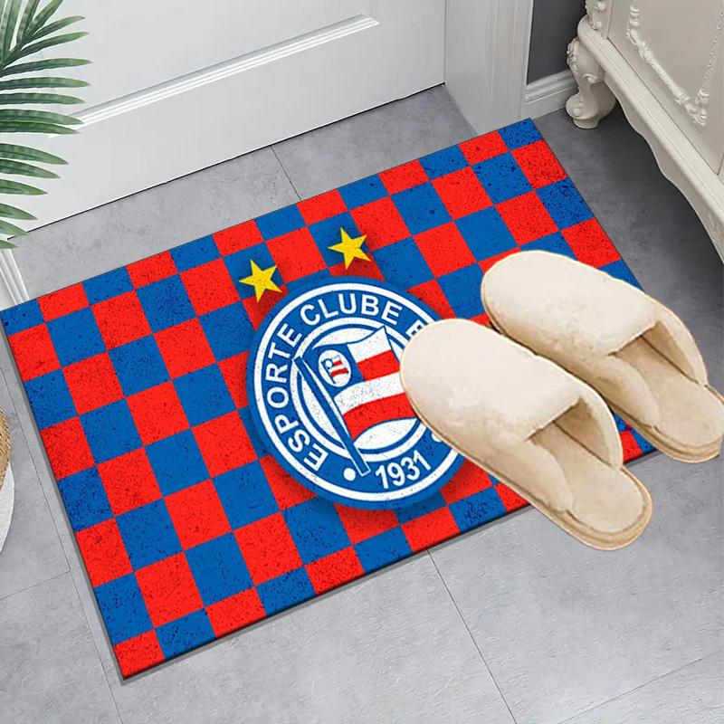 1PC Esporte Clube Bahia Crest Rug Game Carpet, Floor Mat for Bedroom Living Room Entryway Rug, Home Decor Idea Gift for Christmas birthday