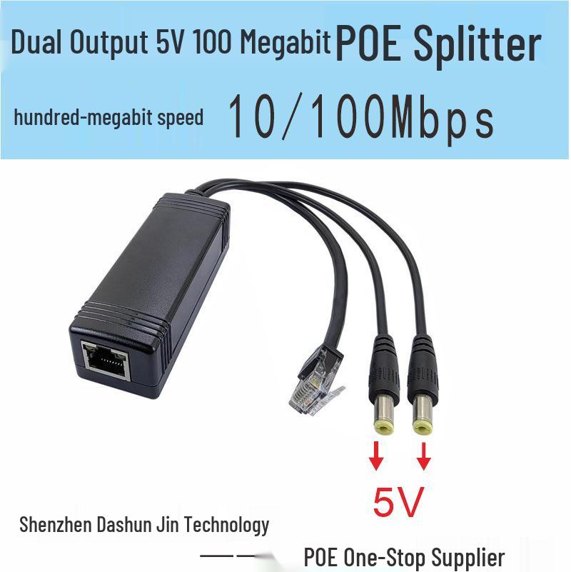POE Splitter with Dual Power Outputs, Two Type-C / USB / DC Ports, 12V/5V Module