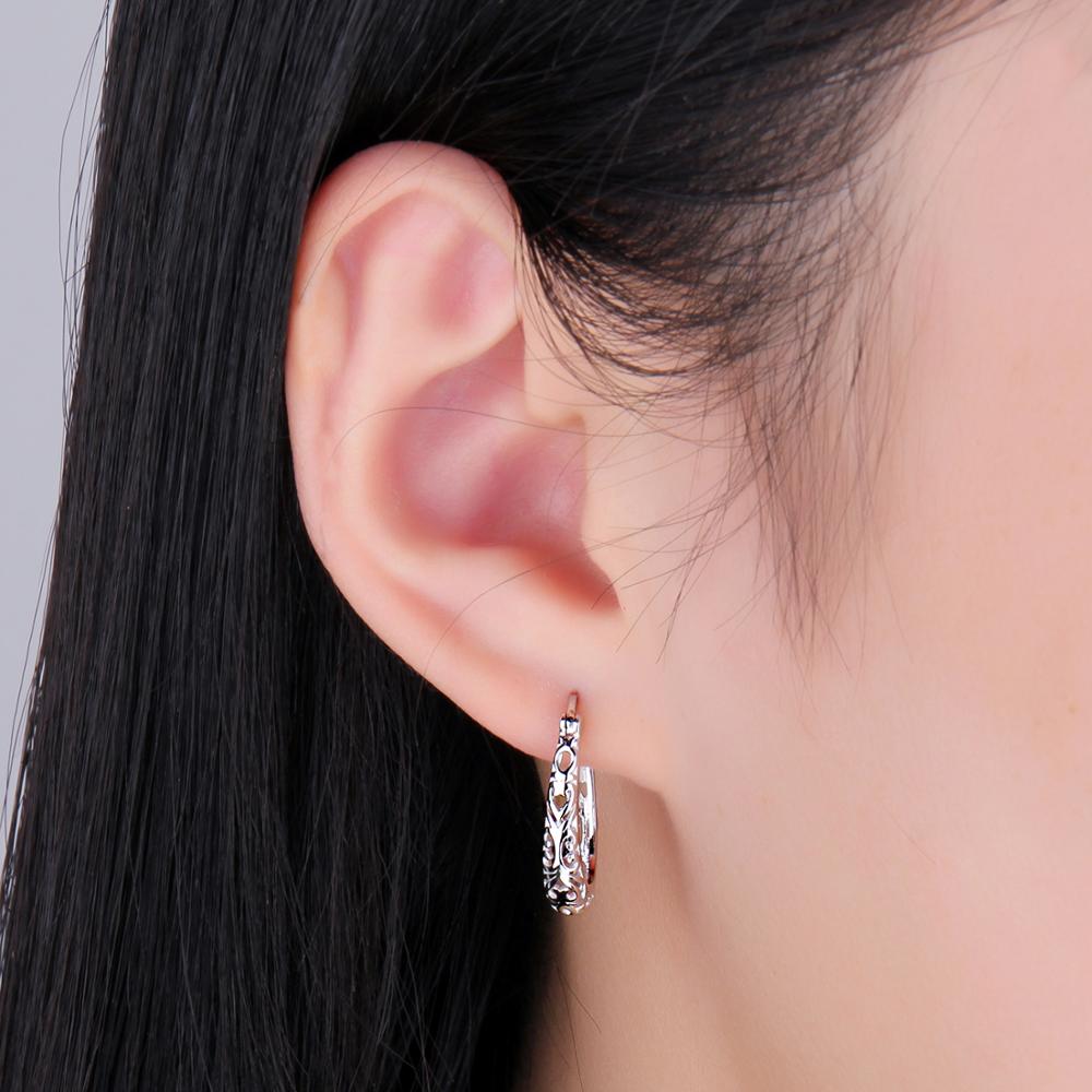 Серьги-клипсы JewelryPalace Hollow Hearth Love из стерлингового серебра 925 пробы, модные винтажные серьги-клипсы с круглым вырезом для женщин