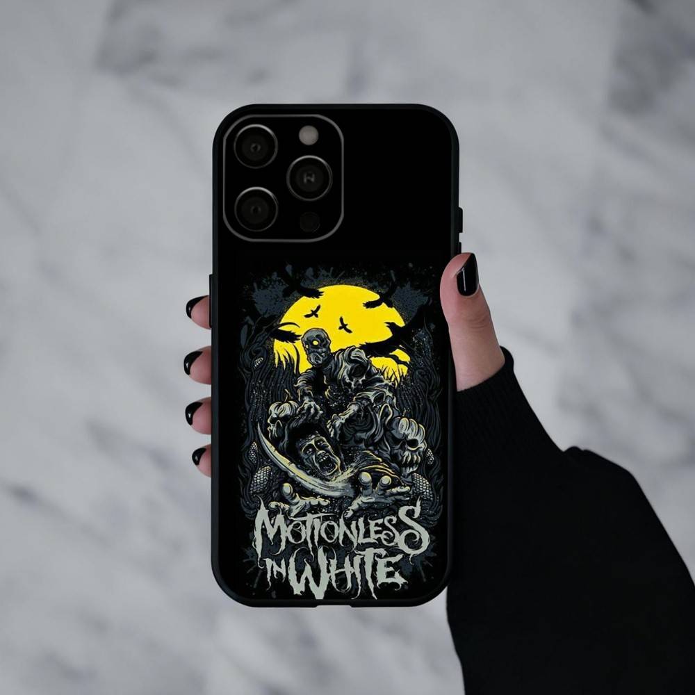 Чехол для телефона M-Motionless in W-White Band для iPhone 17pro, 16,15,14,13,12,11 X XR Plus, Других Мягкий Черный Чехол