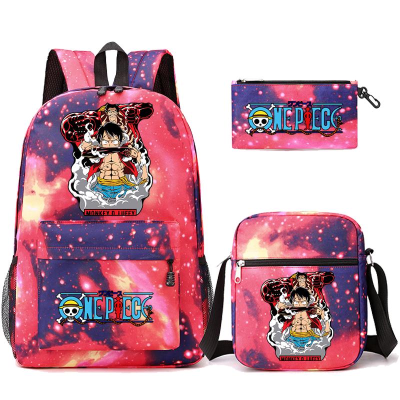 3 шт./компл. аниме цельный противоугонный рюкзак с моющейся сумкой через плечо пенал для девочек мальчиков подростков детей студентов рюкзак для отдыха Mochila