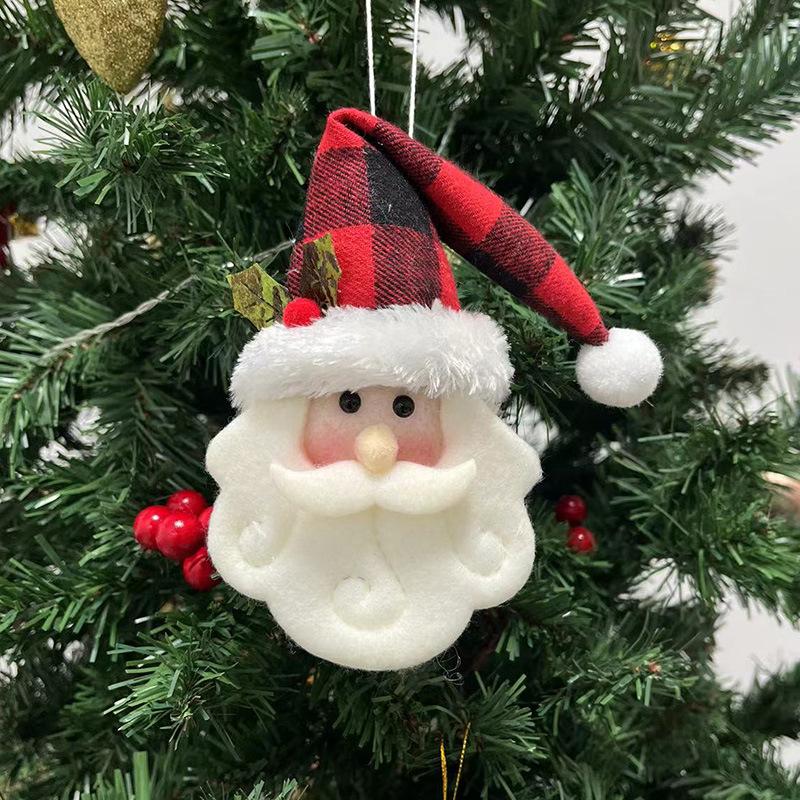 Christmas Fabric Knit Doll Ornaments  Santa Claus Hanging Decor for Tree Home Party Scene Decoration Christmas Decorations