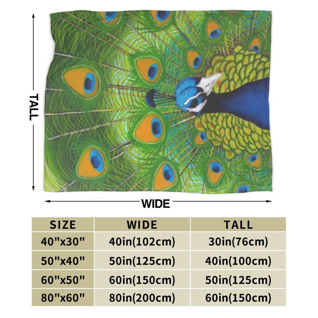 Peacock Personalized Warm Gift An UltraSoft Micro Fleece Blanket