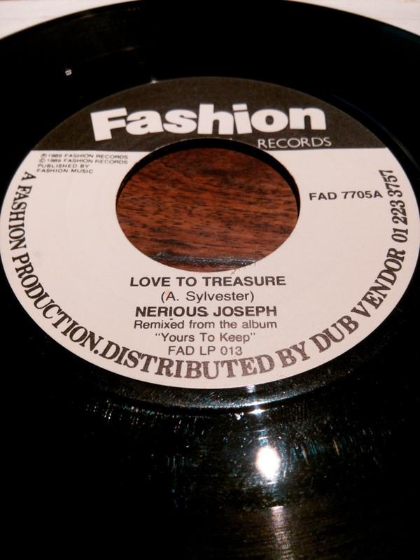 7-дюймовая пластинка NERIOUS JOSEPH - Love To Treasure FAD7705 Fashion Records 1989 UK Регги, Ска и Даб Б/у