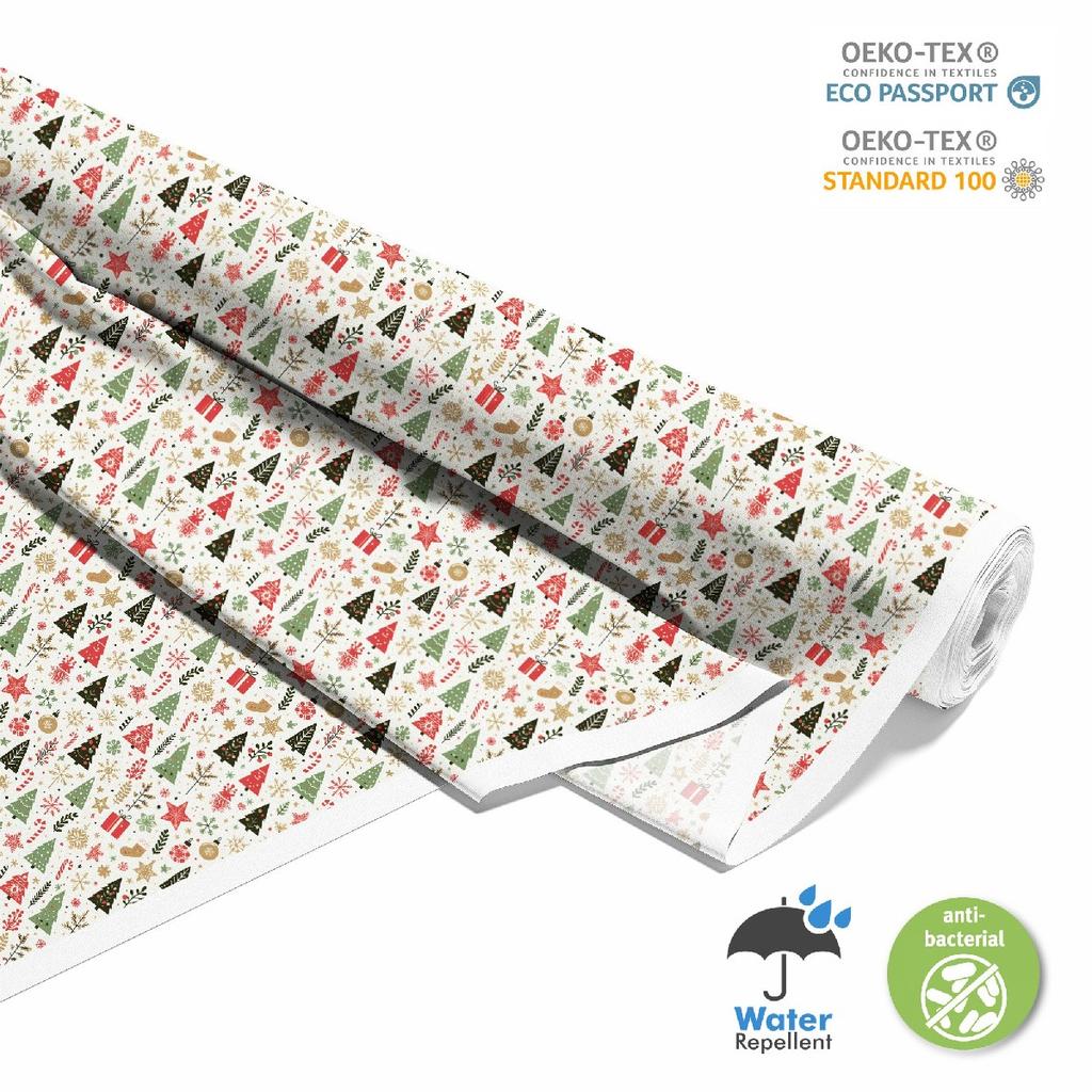 Outdoor Dekostoffe Oxford - Motiv Weihnachtsferien | Dx1865