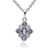Кулон с натуральным лондонским синим топазом ~ Кулон из стерлингового серебра 925 пробы с синим топазом