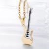 Men Rock Music Chain Necklace Guitar Pendant